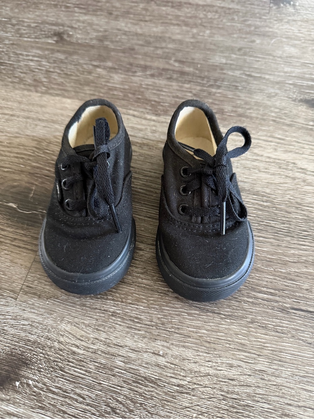 Vans Kids Black Canvas Lace-Up Sneakers